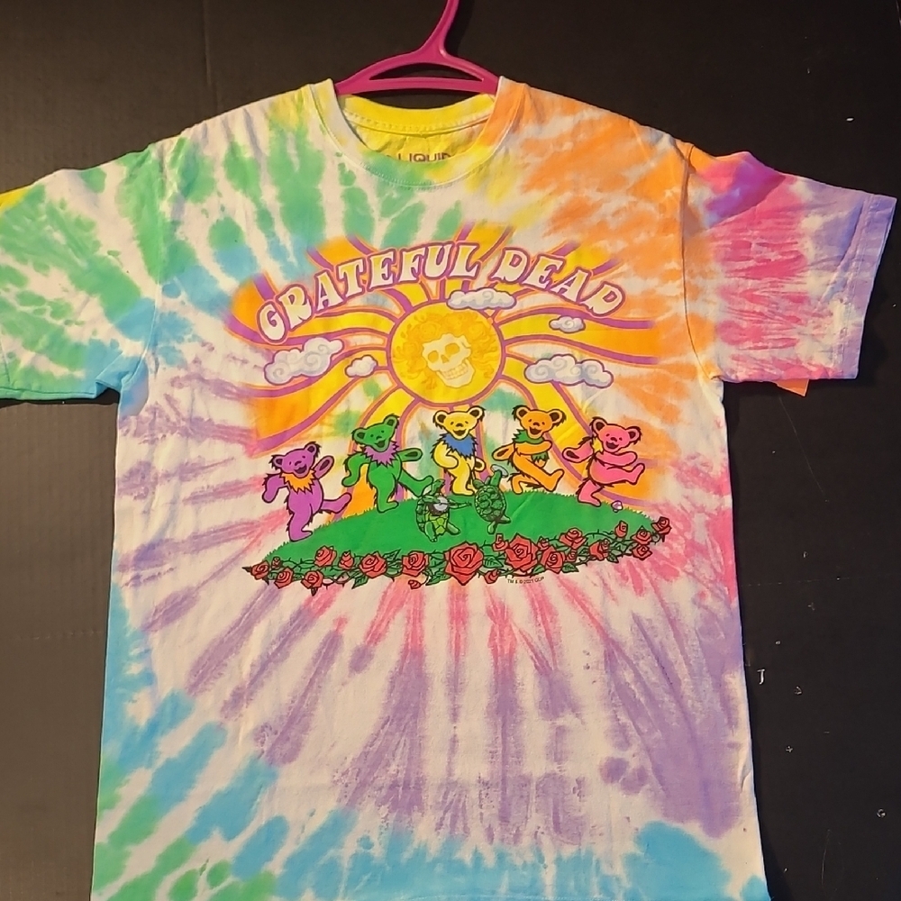 Liquid Blue Band T-Shirt Grateful Dead Tie-Dye 00S Men's Med Multicolor NWOT